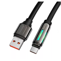 Кабель USB HOCO U136 Prize, USB - Type-C, 5А, 1.2м, черный