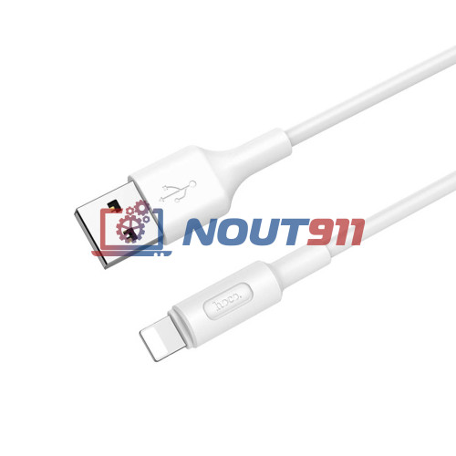 Кабель USB HOCO X25 Soarer для Lightning, 2А, длина 1 м, белый