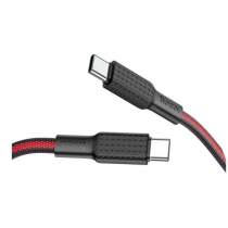 Кабель HOCO X69 Jaeger 60W charging data cable Type-C To Type-C 1m Black-Red