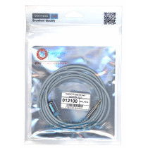 Кабель Vention 3.5 Jack-3.5 Jack (угловой)  1.5 m серый круглый