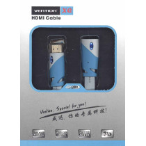 Кабель Vention HDMI (A01) 2m серый плоский.