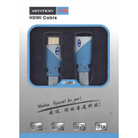 Кабель Vention HDMI (A01) 3m серый плоский