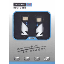 Кабель Vention HDMI (H330) 5m черный плоский