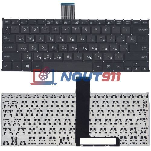 Клавиатура для ноутбука ASUS F200CA F200LA F200MA черная, без рамки, плоский Enter