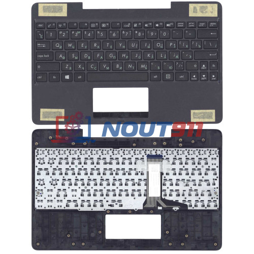 Клавиатура для ноутбука Asus Transformer Book T100TA черная топ-панель
