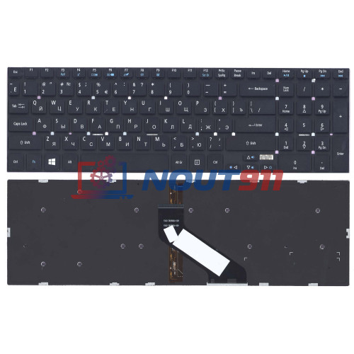 Клавиатура для ноутбука Acer Aspire 5755 5755G 5830 5830G 5830T 5830TG черная с подсветкой