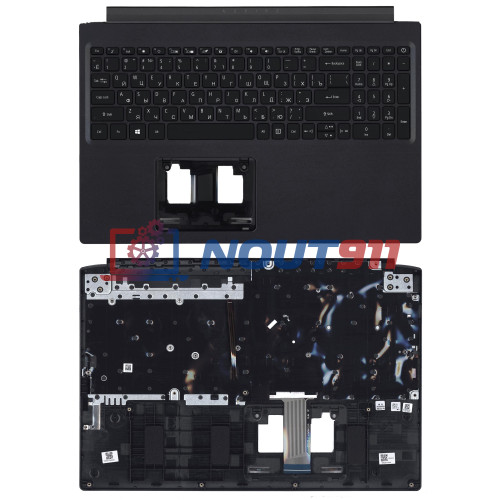 Клавиатура для ноутбука Acer Aspire 7 A715-41G черная топ-панель