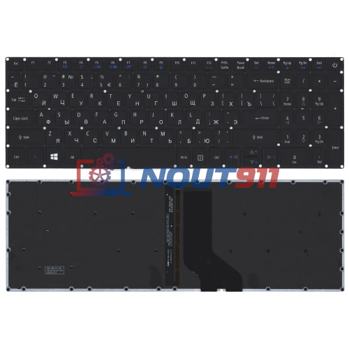 Клавиатура для ноутбука Acer Aspire 7 A717-72 черная с подсветкой