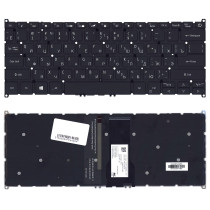 Клавиатура для ноутбука Acer Aspire A514-52 черная с подсветкой