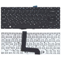 Клавиатура для ноутбука Acer Aspire M5-481T черная c подсветкой без рамки