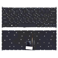 Клавиатура для ноутбука Acer Aspire R14 R5-471 черная с подсветкой