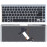 Клавиатура для ноутбука Acer Aspire V5-471 V5-431 M5-481T черная с серебристой рамкой, с подсветкой