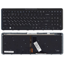 Клавиатура для ноутбука Acer Aspire V5 V5-531 M5-581T черная с рамкой и подсветкой