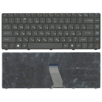 Клавиатура для ноутбука Acer D725 (длинный шлейф) черная (версия Packpard Bell)