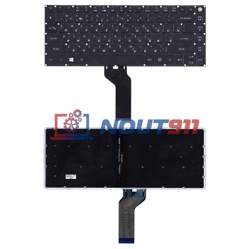 Клавиатура для ноутбука Acer Swift 3 SF314-51 черная с подсветкой