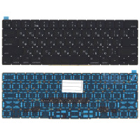 Клавиатура для ноутбука MacBook Pro 13 15 Retina A1706 черная с подсветкой плоский Enter