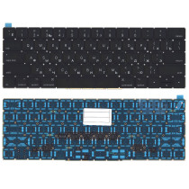 Клавиатура для ноутбука MacBook Pro 13 15 Retina A1706 черная с подсветкой плоский Enter