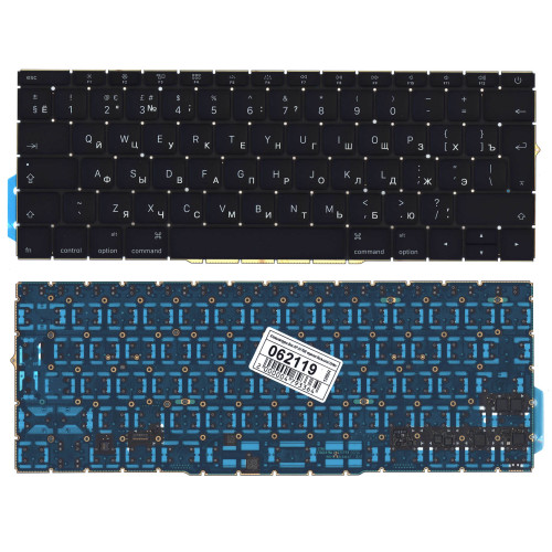 Клавиатура для ноутбука MacBook Pro 13 Retina A1708 черная большой Enter