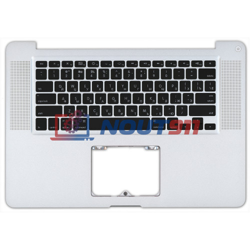 Клавиатура для ноутбука Macbook A1286 2009+ черная, топ-панель