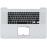Клавиатура для ноутбука Macbook A1297 черная топ-панель