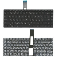 Клавиатура для ноутбука Asus N46 черная без рамки с подсветкой