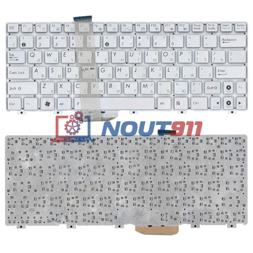 Клавиатура для ноутбука Asus Eee PC 1015 TF101 без рамки серебристая версия 2