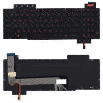 Клавиатура для ноутбука Asus FX503 GL703 черная с красной подсветкой