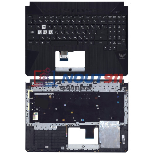Клавиатура для ноутбука Asus FX505 черная топ-панель с подсвтекой