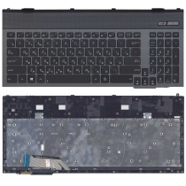 Клавиатура для ноутбука Asus G55 G55V G55VW G57 G57V G57VW черная с рамкой и подсветкой