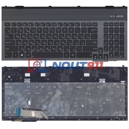 Клавиатура для ноутбука Asus G55 G55V G55VW G57 G57V G57VW черная с рамкой и подсветкой