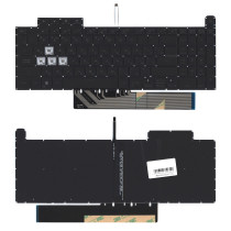 Клавиатура для ноутбука Asus Gaming F15 FA507 серебристая с подсветкой