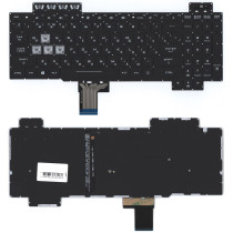 Клавиатура для ноутбука Asus Gaming FX504 черная с белой подсветкой