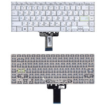 Клавиатура для ноутбука Asus K413JA серебристая с подсветкой