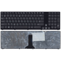 Клавиатура для ноутбука Asus K93 черная с черной рамкой