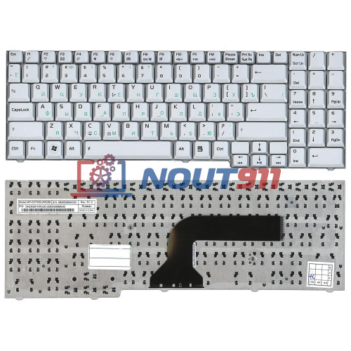 Клавиатура для ноутбука Asus M50 M70 X70 X71 G50 серебристая