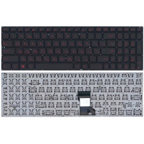Клавиатура для ноутбука Asus N541 черная с красными кнопками