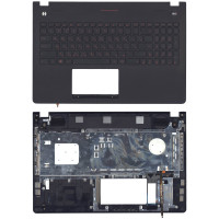 Клавиатура для ноутбука Asus N56 черная топ-панель с подсветкой