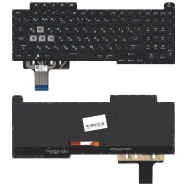 Клавиатура для ноутбука Asus ROG Stirx G17 G713 черная RGB-подсветка