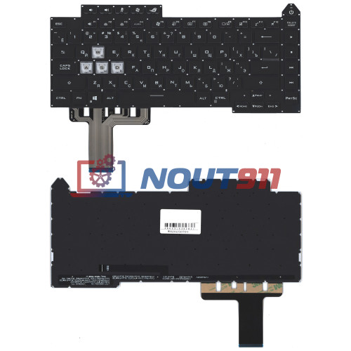 Клавиатура для ноутбука Asus ROG Strix G15 G513 черная с RGB подсветкой