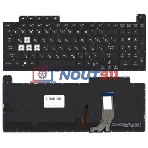 Клавиатура для ноутбука Asus Rog Strix G712LV черная