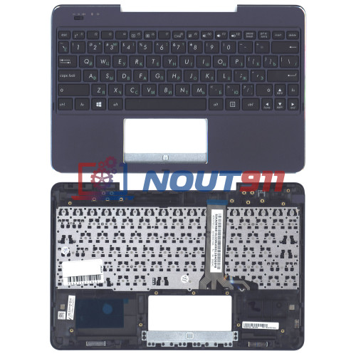 Клавиатура для ноутбука Asus T100Chi топкейс темно-синий