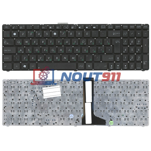 Клавиатура для ноутбука Asus U56E черная без рамки (вертикальный Enter)