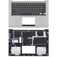 Клавиатура для ноутбука Asus UX32 UX32A UX32V UX32VD BX32 UX32E черная топ-панель серебристая