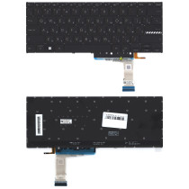 Клавиатура для ноутбука Asus vivobook 14 m1402ia черная с подсветкой