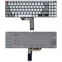 Клавиатура для ноутбука Asus VivoBook PRO 16 M7600QA серебристая