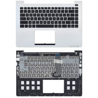 Клавиатура для ноутбука Asus VivoBook S400CA S451 S401 черная топ-панель серебристая
