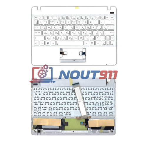 Клавиатура для ноутбука Asus Vivobook X102 белая топ-панель