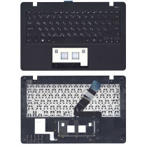 Клавиатура для ноутбука Asus X200 черная топ-панель