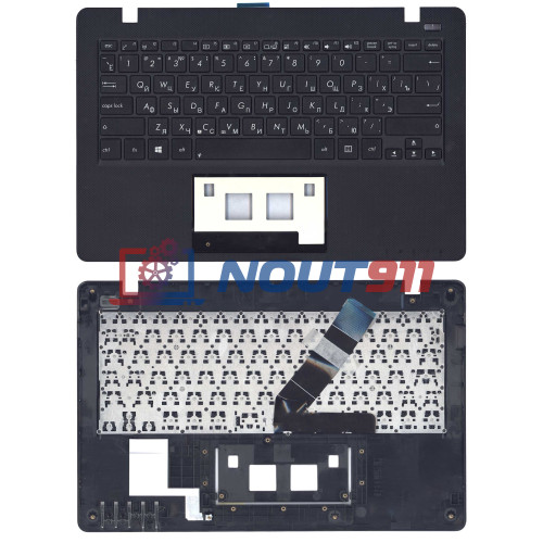 Клавиатура для ноутбука Asus X200 черная топ-панель