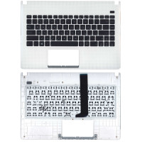 Клавиатура для ноутбука Asus X401U белая топ-панель
